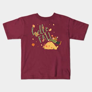 Hello Fall Kids T-Shirt